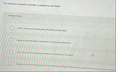 The expense recognition principle, as applied to