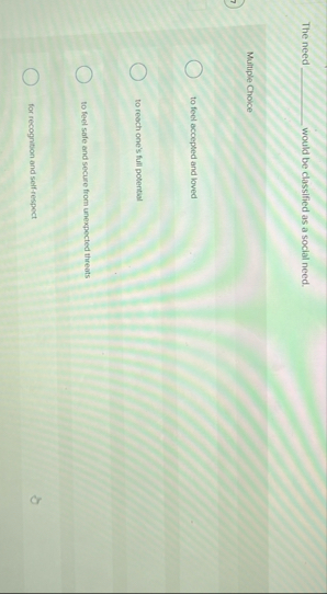 The need would be classified as a social need.