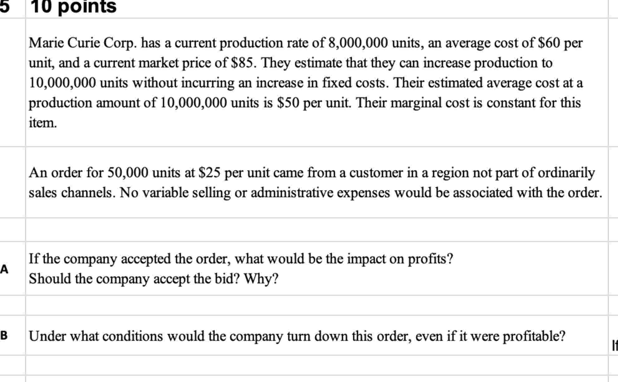 I am mostly confused about which cost per unit to