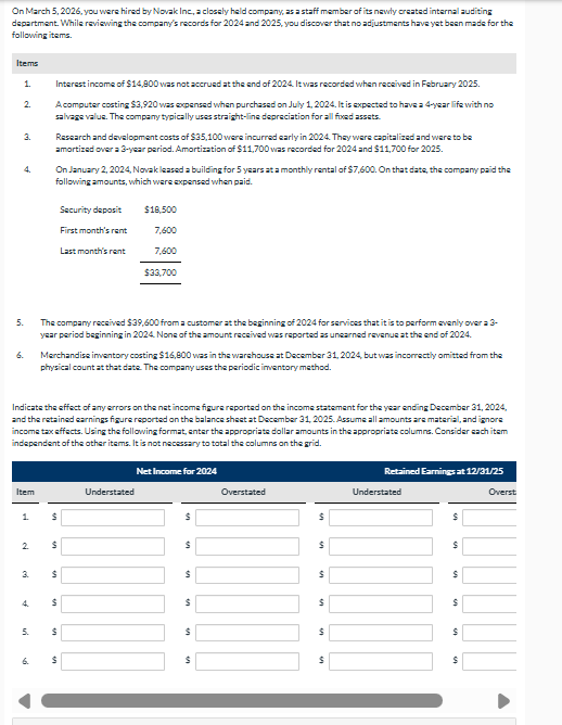 On March 5 , 2 0 2 6 , you were hired by Novak