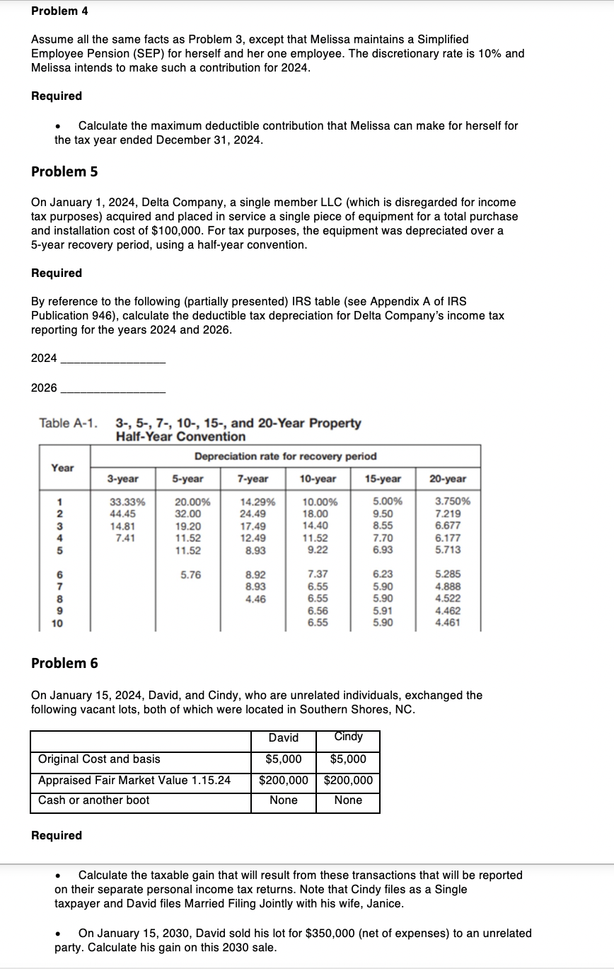 Problem 4 Assume all the same facts as Problem 3