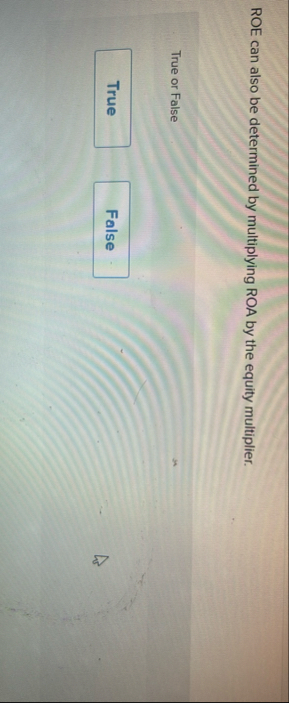 ROE can also be determined by multiplying ROA by