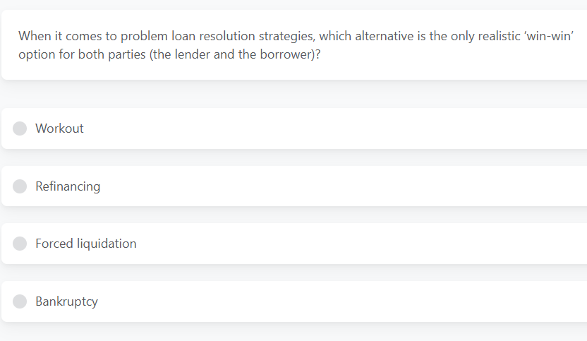 When it comes to problem loan resolution