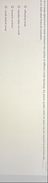 en a swap agreement is made between two parties