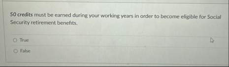 5 0 credits must be earned during your working