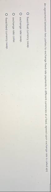 An agreement between two parties to exchange