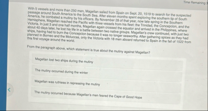 Time Remaining? Wth 5 vessels and more than 2 5 0