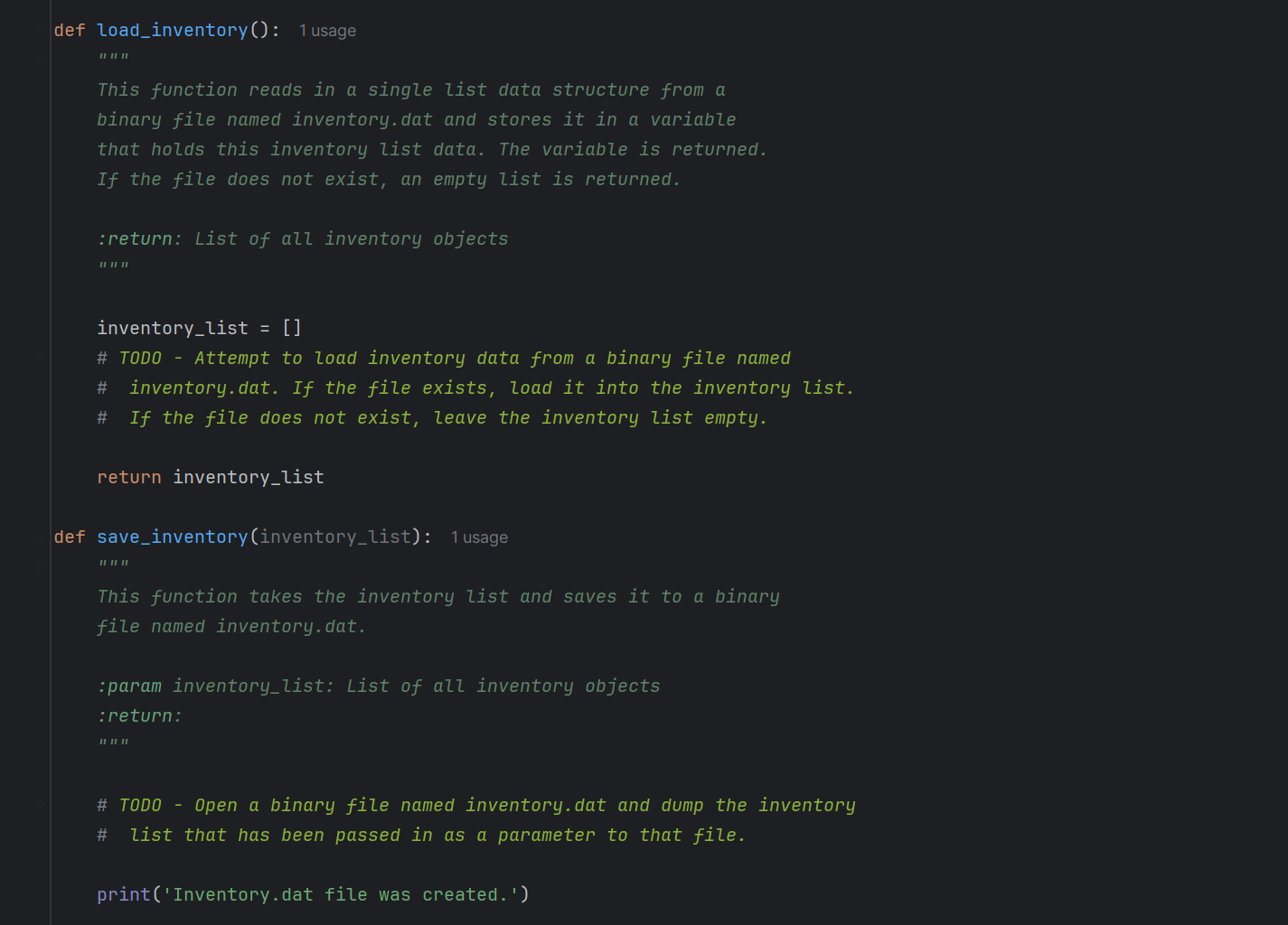 the next part def load_inventory () : 1 usage