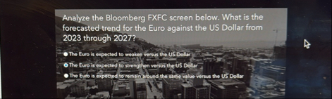 Analyze the Bloomberg FXFC screen below. What is
