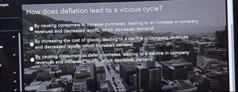 How does deflation lead to a vicious cycle? By