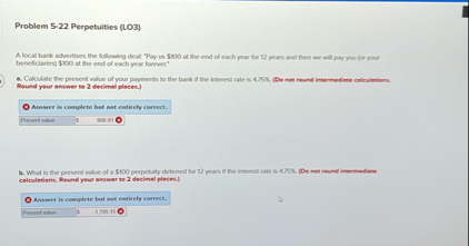 Problem 5 - 2 2 Perpetuities ( LO 3 )