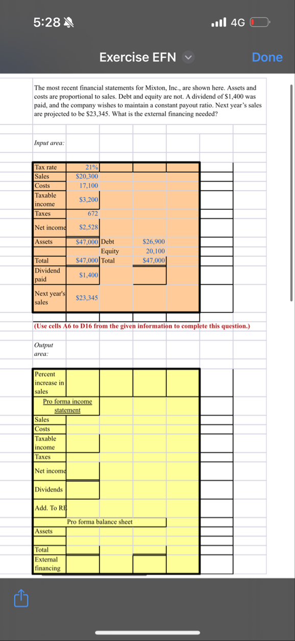 5 : 2 8 . ill 4 G Exercise EFN Done The most