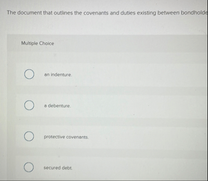 The document that outlines the covenants and