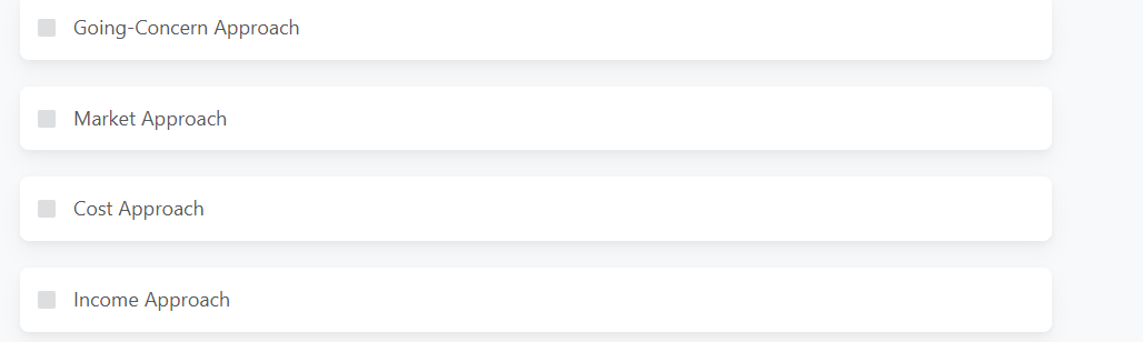 What are three common valuation techniques?