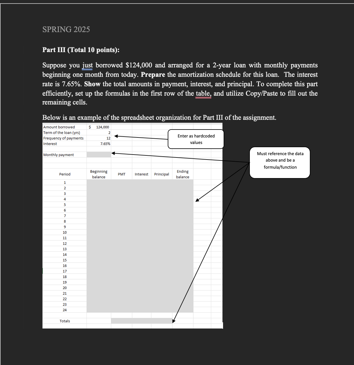 Part III ( Total 1 0 points ) : Suppose you just