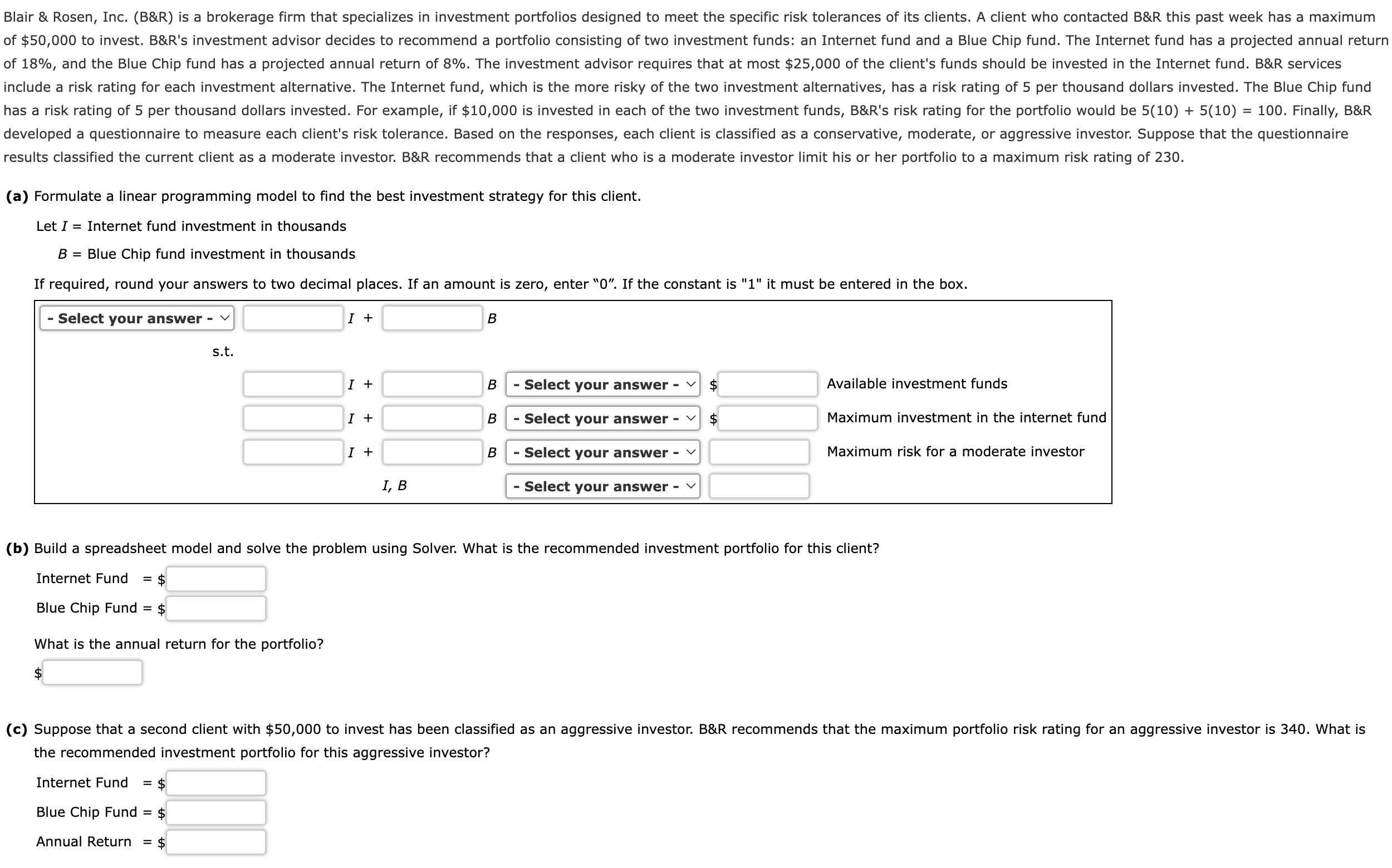 Please explain how you got answer Blair & Rosen,