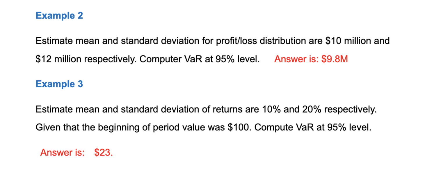 Example 2 Estimate mean and standard deviation