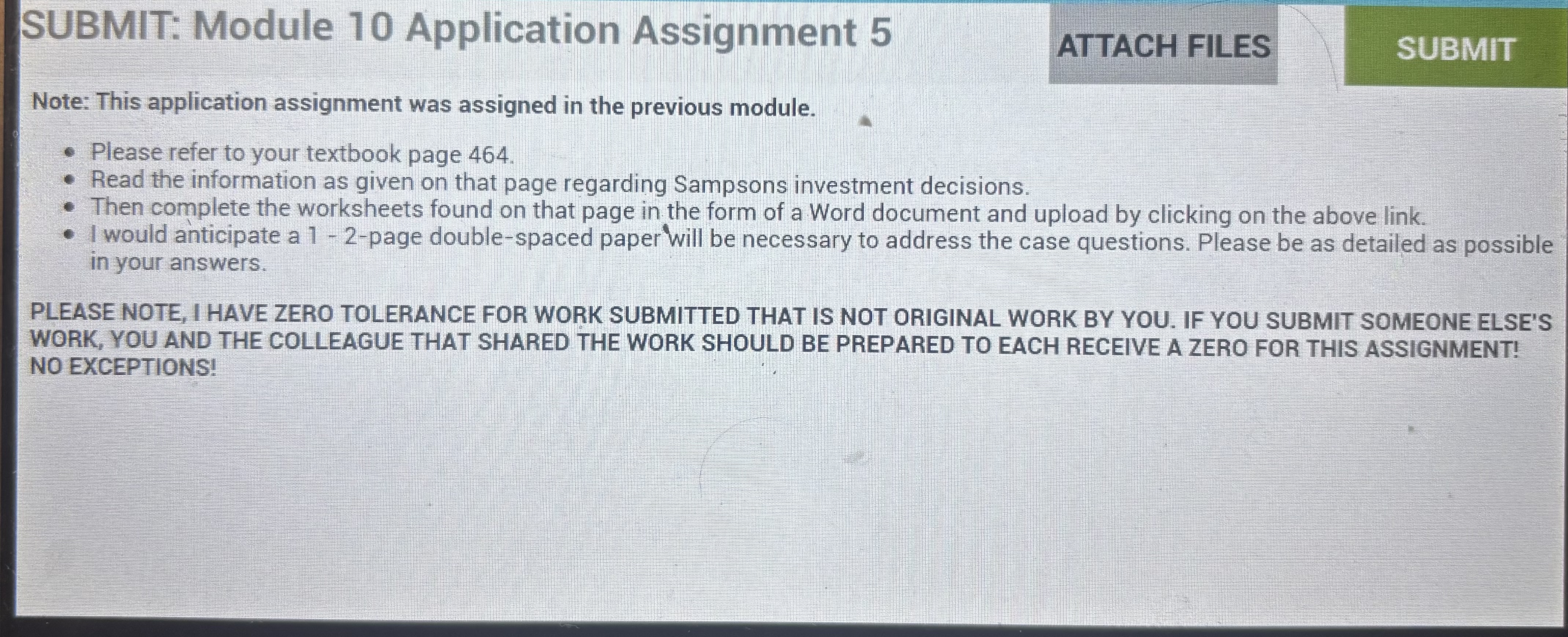 SUBMIT: Module 10 Application Assignment 5 ATTACH