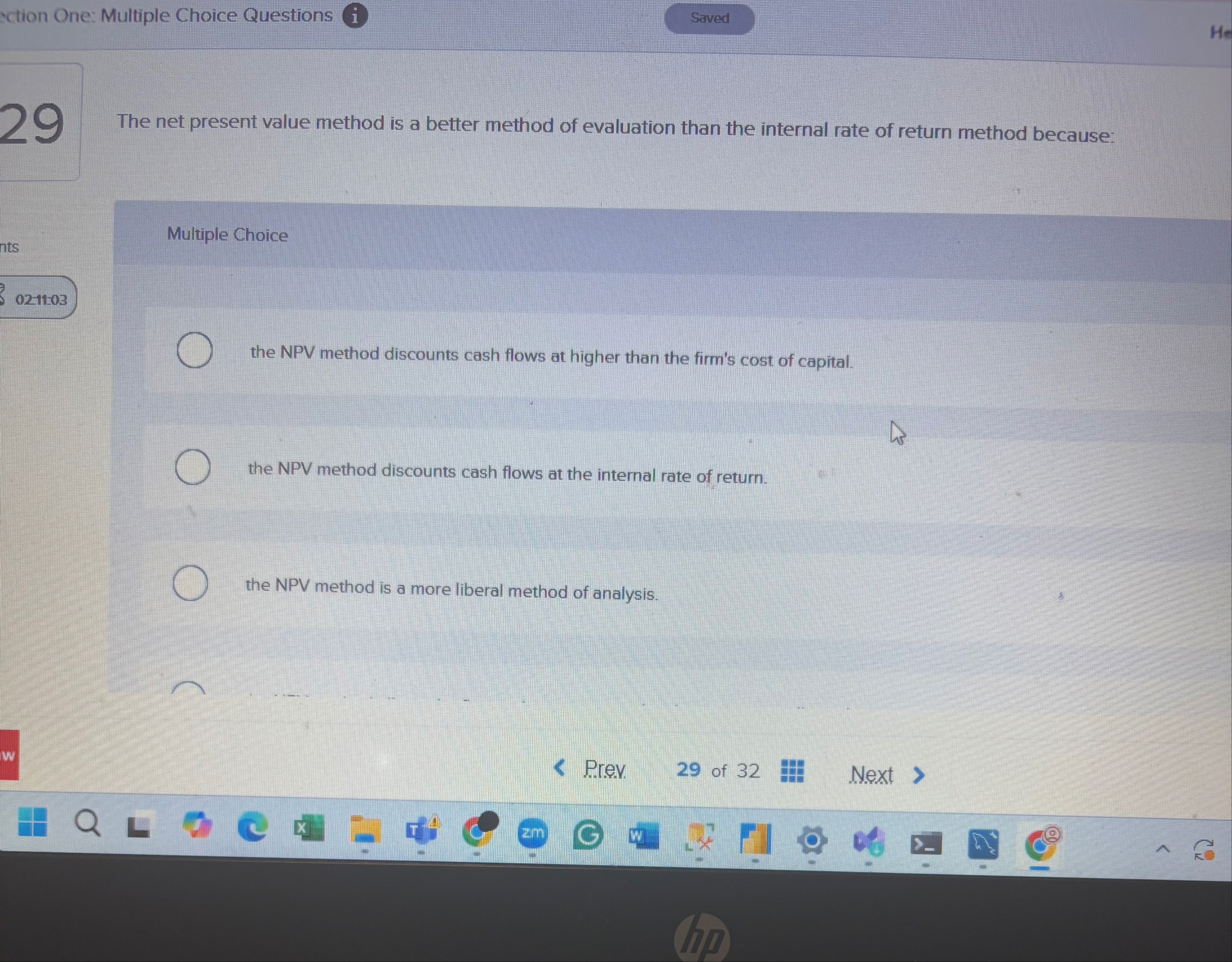 Ction One: Multiple Choice Questions Saved The