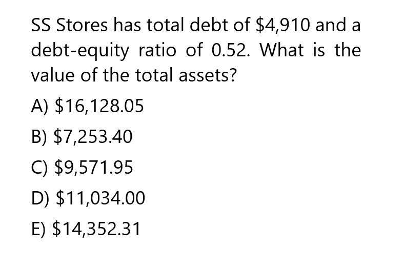 Ss stores question problem answer. SS Stores has