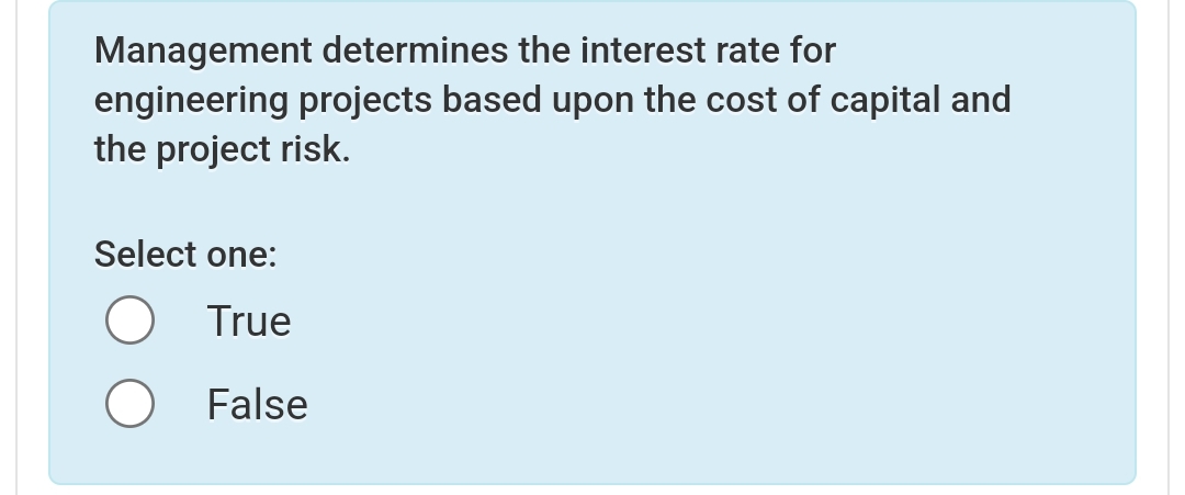 Management determines the interest rate for