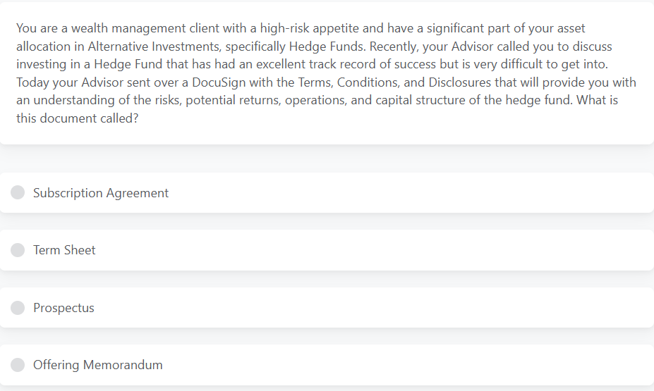 You are a wealth management client with a high -