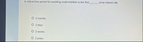 A critical time period for avoiding