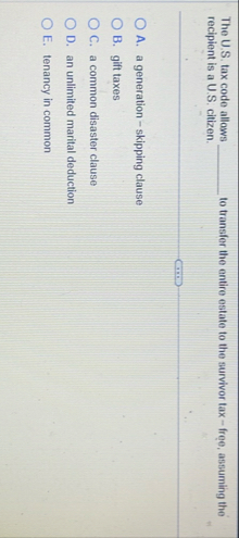 The U . S . tax code allows to transfer the