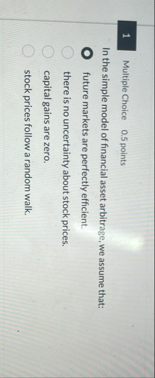 1 Multiple Choice 0 . 5 points In the simple