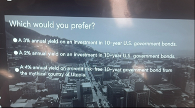 Which would you prefer? A 3 % annual yield on an