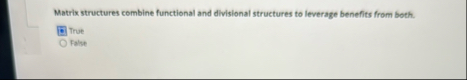 Matrix structures combine functional and