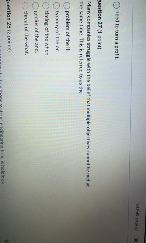 1 : 5 9 : 4 9 elapsed need to turn a profit.
