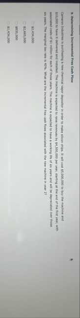 Determining Incremental Free Cash How Cameron