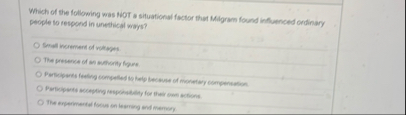 Which of the following was HoT as situational