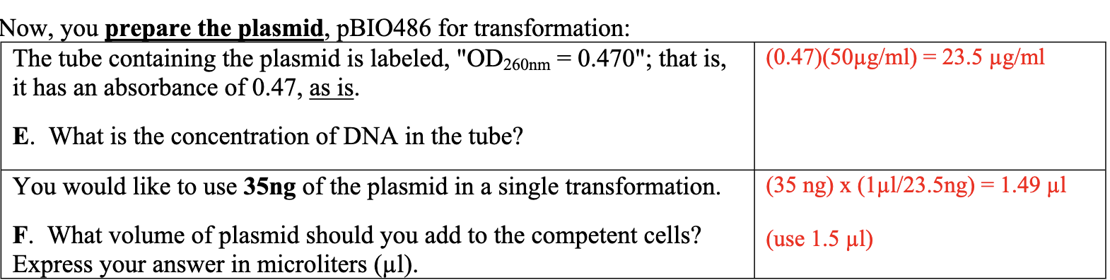 In F ca you explain the answer Now, you prepare