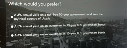 Which would you prefer? A 3 % annual yield on a