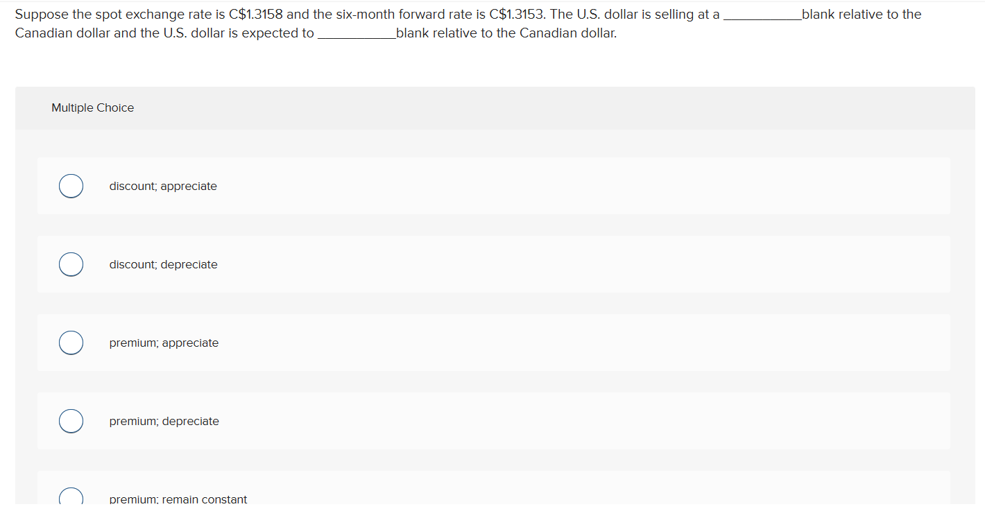 Suppose the spot exchange rate is \ ( C \ $ 1 . 3