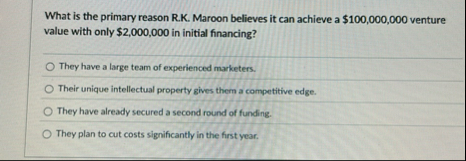 What is the primary reason R . K . Maroon