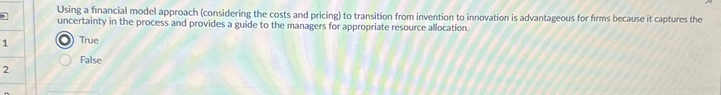 Using a financial model approach ( considering