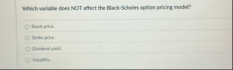 Which variable does NOT affect the Black -