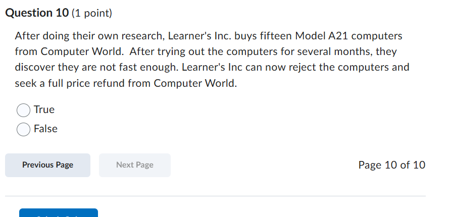 ans Question 10 (1 point) After doing their own