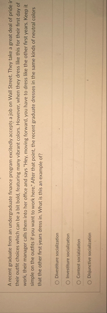 A recent graduate from an undergraduate finance