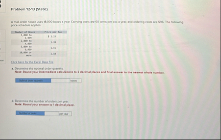 Problem 1 2 . 1 3 ( Static ) price schedile