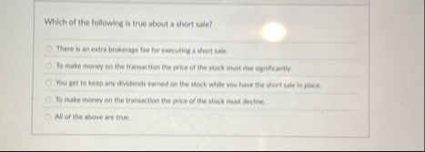 Which of the following is true about a short