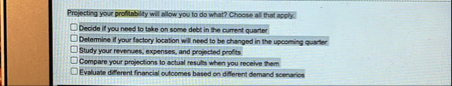 Proiecting your profitabily wil allow you fo do