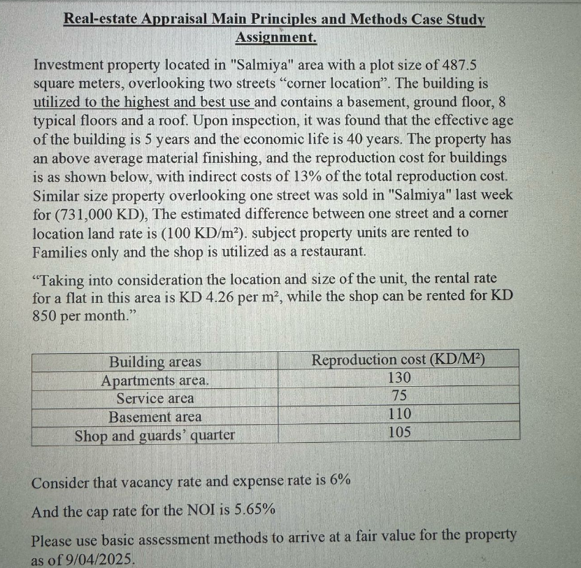 Real - estate Appraisal Main Principles and