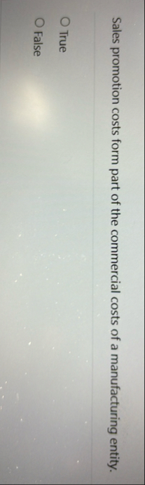 Sales promotion costs form part of the commercial