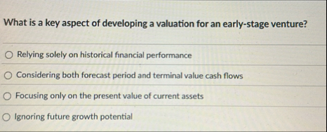 What is a key aspect of developing a valuation