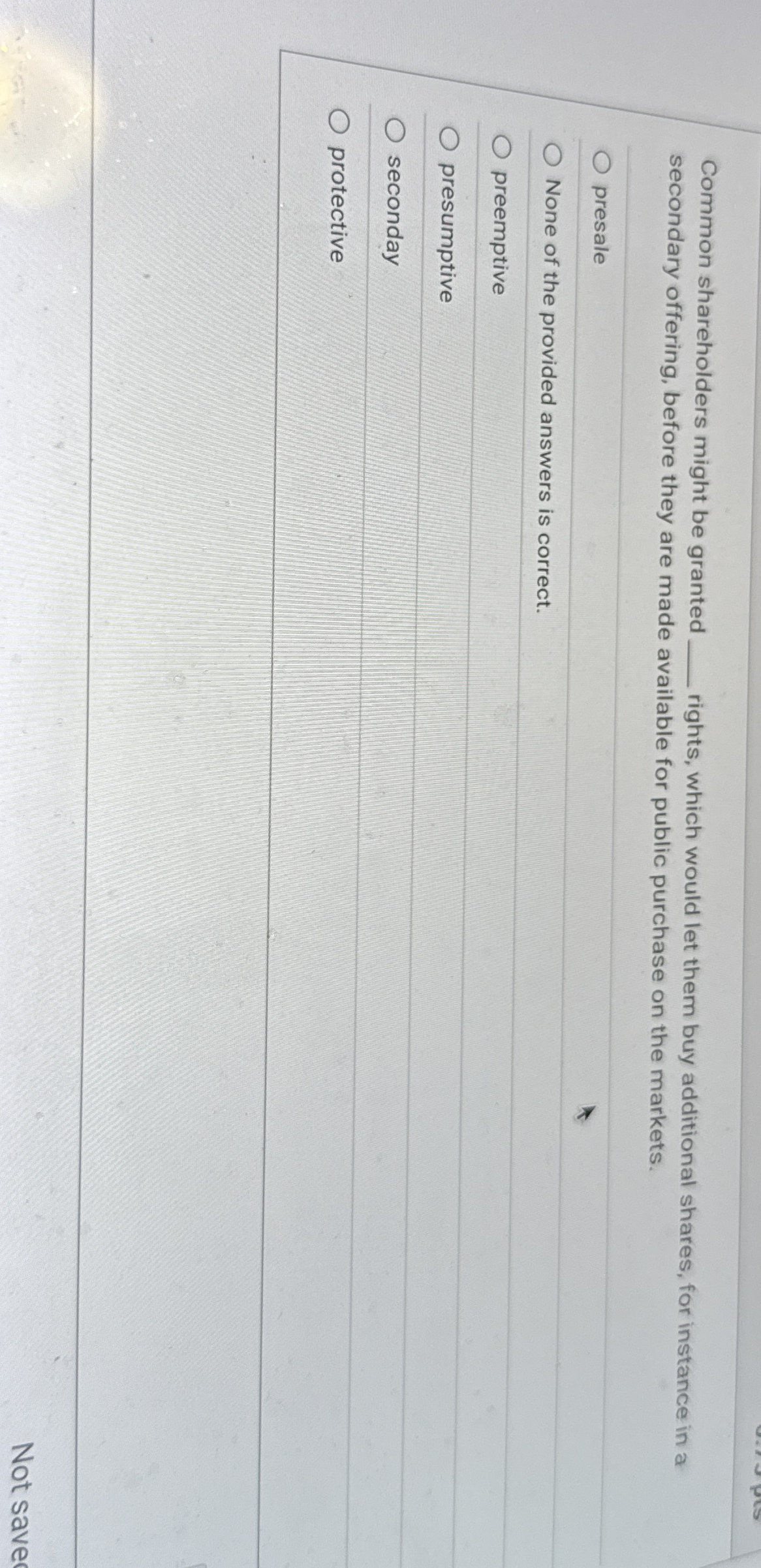 Common shareholders might be granted q ,