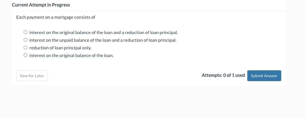 Current Attempt in Progress Each payment on a